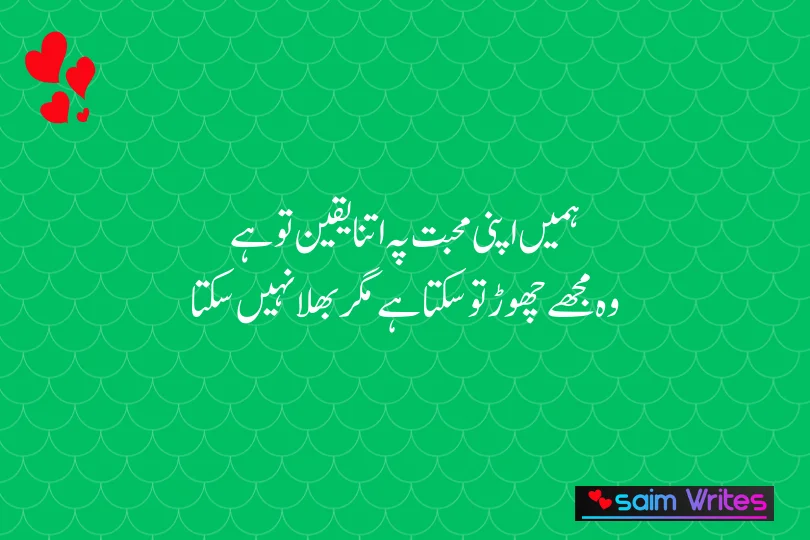 ہمیں اپنی محبت پہ اتنا یقین تو ہے 